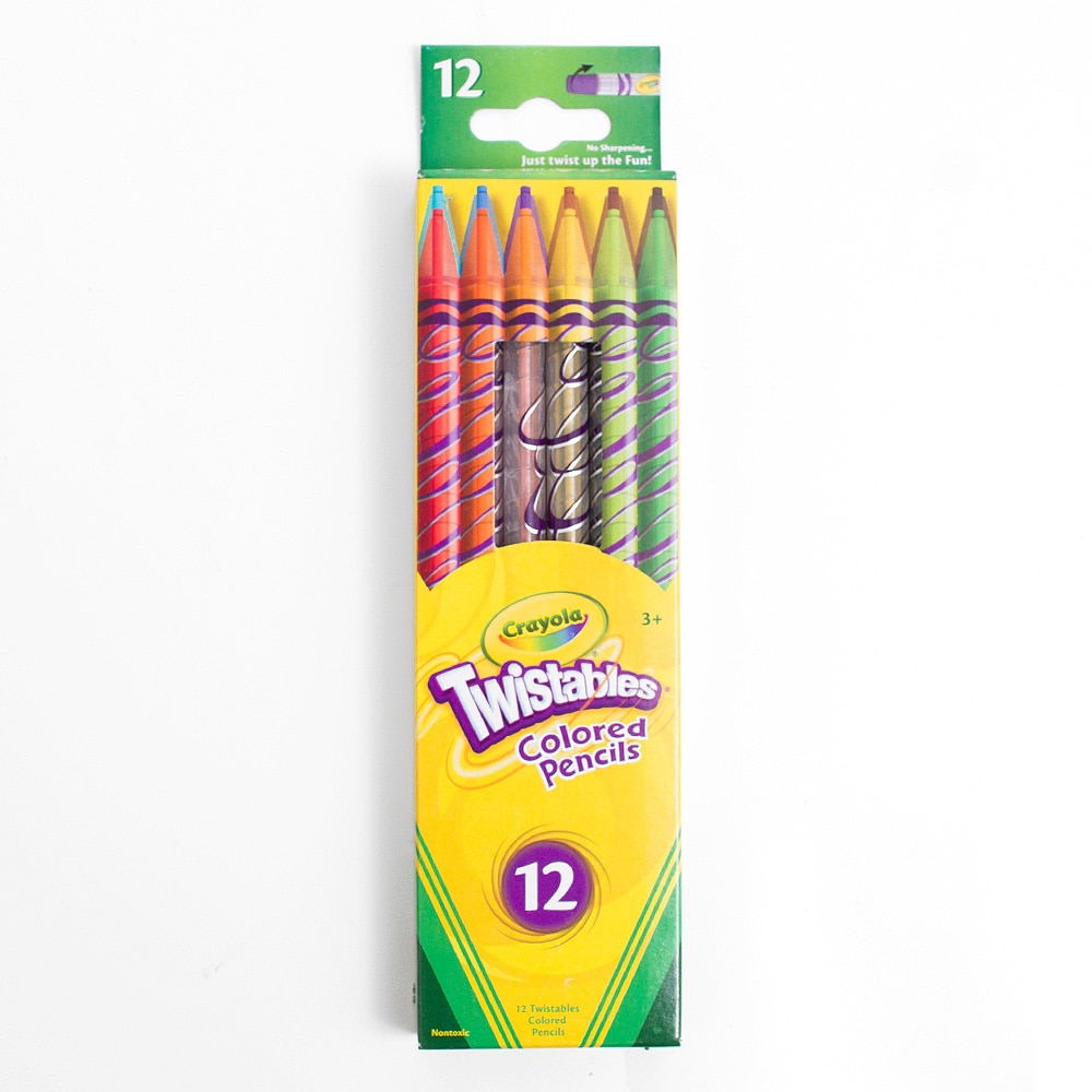 Crayola, Twistable, Colored Pencil, 12 Color, Set